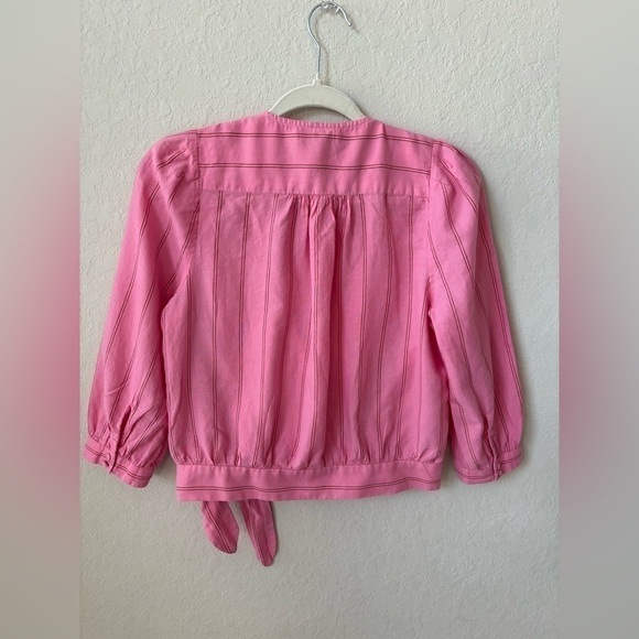 Madewell Wrap Top in Cecilia stripe size small - Picture 9 of 9